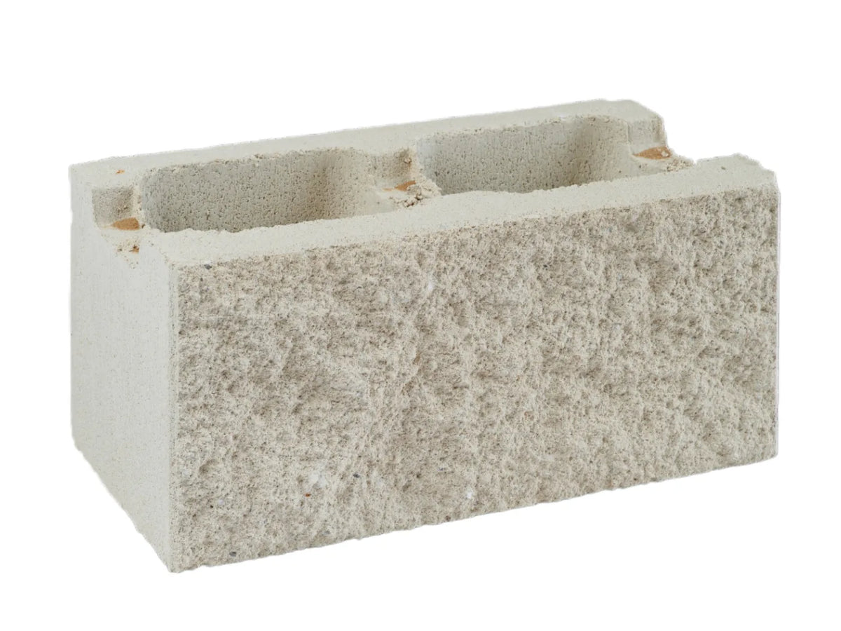 Split-Face Block - Opal White